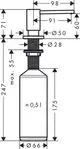 Spender für Flüssigseife oder Lotion mit Pumpmechanismus, gefertigt von AXOR, ideal für moderne Waschbecken oder Badezimmer, in gebürstetem Schwarzchrom.